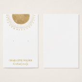 Abstract Gold Foil Circle Earring Display Card (Devant & derrière)