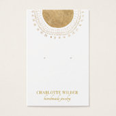 Abstract Gold Foil Circle Earring Display Card (Devant)
