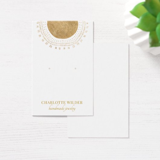 Abstract Gold Foil Circle Earring Display Card (Bureau)