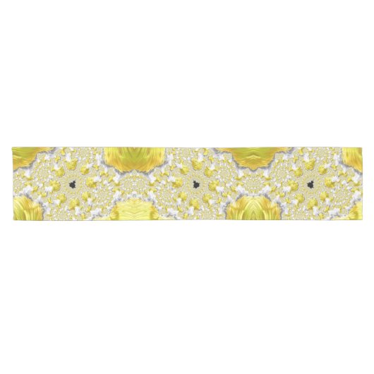 Abstract Gold Fractal Korte Tafelloper (Horizontaal)