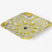 Abstract Gold Fractal Papieren Bordje (Gebogen)