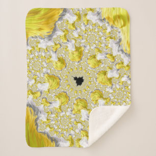 Abstract Gold Fractal Sherpa Deken