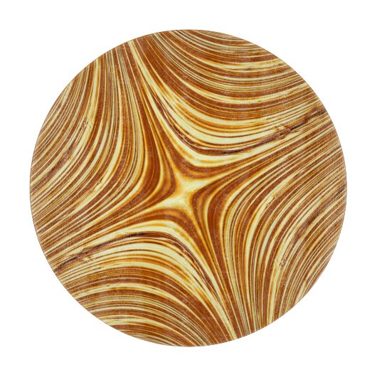 Abstract Gold Fractal Snijplank (Voorkant)