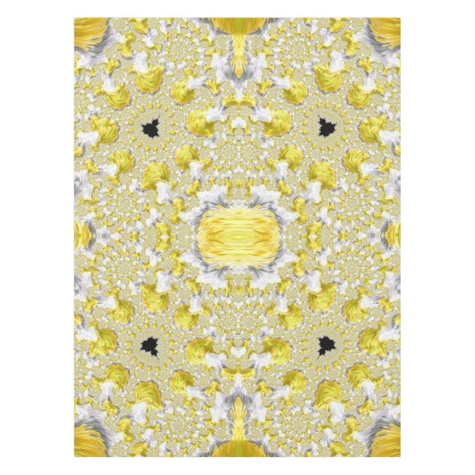 Abstract Gold Fractal Tafelkleed (Voorkant)