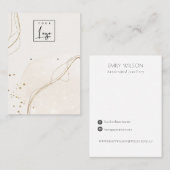 Abstract Gold Ivory-beeldscherm voor Logo Visitekaartje (Voorkant / Achterkant)