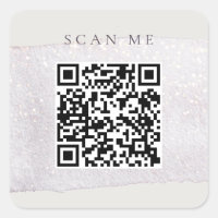 Abstract Gold Lila penseel Waterverf QR-code
