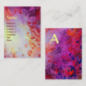 ABSTRACT GOLD MAGIC SWIRLS MONOGRAM VISITEKAARTJE (Voorkant / Achterkant)