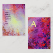 ABSTRACT GOLD MAGIC SWIRLS MONOGRAM VISITEKAARTJE (Voorkant / Achterkant)