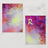 ABSTRACT GOLD MAGIC SWIRLS MONOGRAM VISITEKAARTJE (Voorkant / Achterkant)