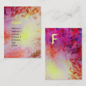 ABSTRACT GOLD MAGIC SWIRLS MONOGRAM VISITEKAARTJE (Voorkant / Achterkant)