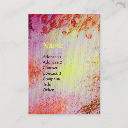 ABSTRACT GOLD MAGIC SWIRLS MONOGRAM VISITEKAARTJE (Voorkant)