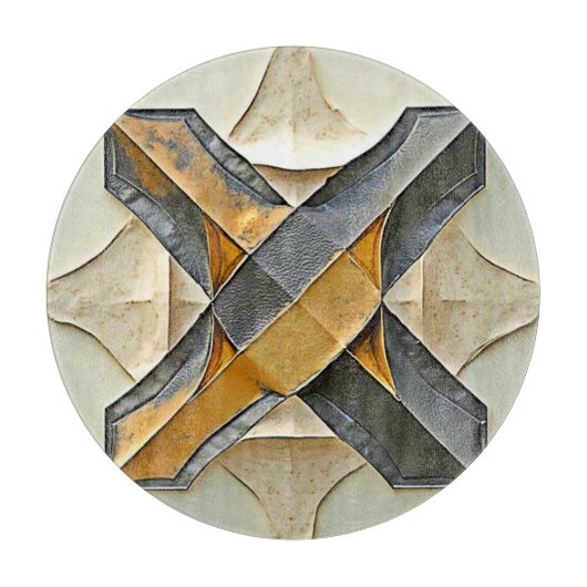 Abstract Gold Metal Design Snijplank (Voorkant)