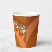 Abstract Gold Oranje gradiënt Spiral Fractal Papieren Bekers (Rechts)