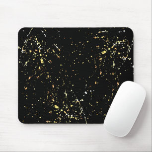 Abstract Gold Paint Splatter ontwerp Muismat