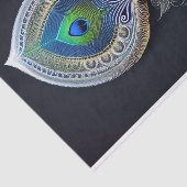 Abstract Gold Peacock Afbeelding klein Tissuepapier (Detail)