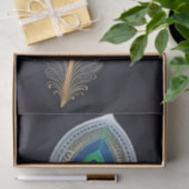 Abstract Gold Peacock Afbeelding klein Tissuepapier (Geschenk)