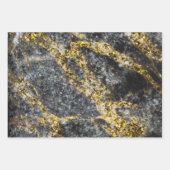 Abstract gold sparkles rocky texture inpakpapier vel (Voorkant 3)