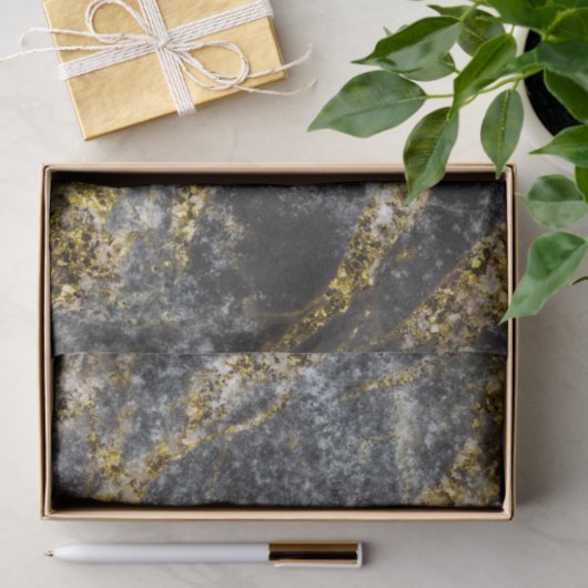 Abstract gold sparkles rocky texture tissuepapier (Geschenk)