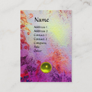 ABSTRACT GOLD SWIRLS MONOGRAM GEM VISITEKAARTJE