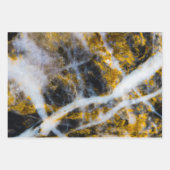 Abstract gold white lines rocky texture inpakpapier vel (Voorkant 3)