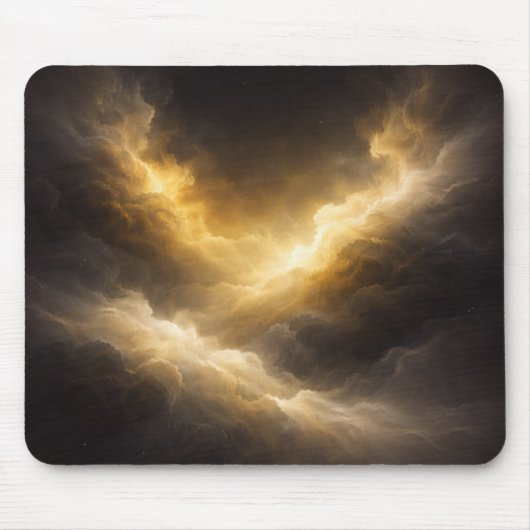 Abstract Golden Nebula Mouse Pad Muismat (Voorkant)