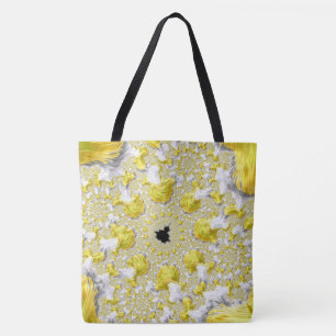 Abstract Golden Yellow Symmetrical Fractal Draagtas