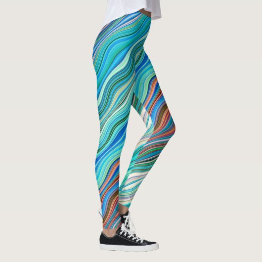  Abstract golfpatroon | Leggings (Rechts)