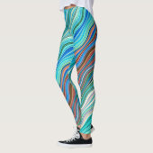  Abstract golfpatroon | Leggings (Links)
