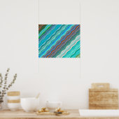  Abstract golfpatroon | Poster (Keuken)