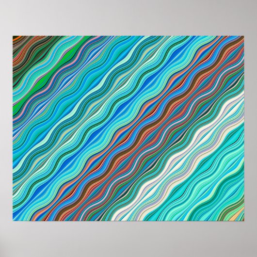  Abstract golfpatroon | Poster (Voorkant)