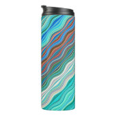  Abstract golfpatroon | Thermosbeker (Geroteerd rechts)