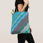  Abstract golfpatroon | Tote bag (Dichtbij)