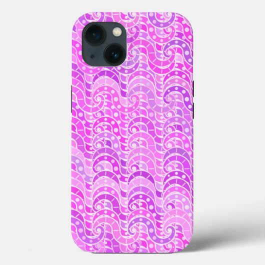 Abstract golfpatroon - violet, lavender, orchidee Case-Mate iPhone case (Achterkant)