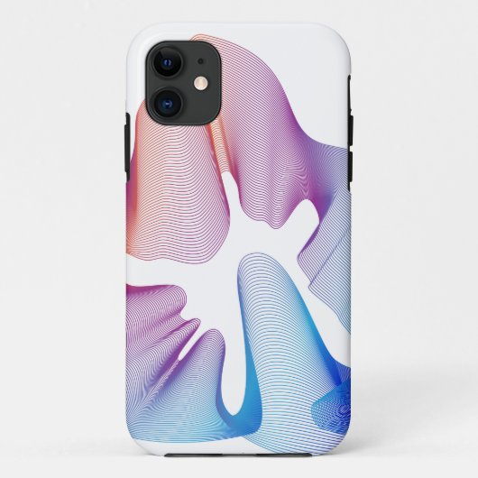 Abstract golvend lijnenontwerp Case-Mate iPhone case (Achterkant)