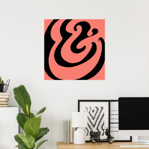 Abstract golvend modern vet poster