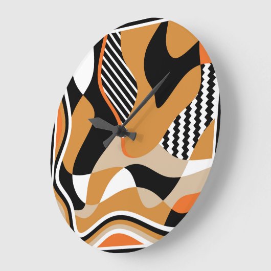 Abstract golvend:  zwart patroon grote klok (Hoek)