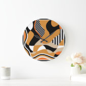 Abstract golvend:  zwart patroon grote klok (Huis)