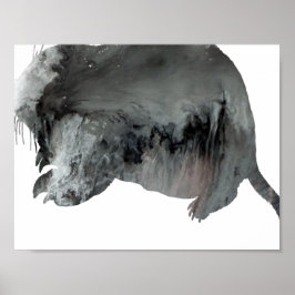 Abstract Gopher silhouette Poster