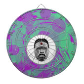 Abstract Gorilla Metal Cage Dartboard Dartbord (Voorkant)