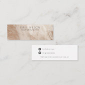 Abstract Goud Agate Textuur Stud Oorsprongsvertoni Mini Visitekaartje (Voorkant / Achterkant)