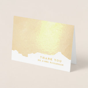 Abstract goud Elegant dank u Folie Kaarten