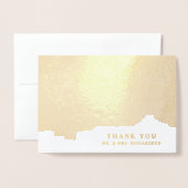 Abstract goud | Elegant dank u Folie Kaarten (Voorkant met envelop)