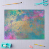 Abstract goud en roze op blauwe ontkoppeling tissuepapier (Craft)