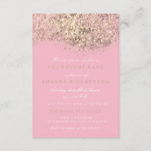 Abstract Goud Glitterend Glamour Roze Glam Eveneme Kaart
