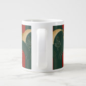 Abstract Goud Groen Rood Extra Grote Beker (Achterkant)