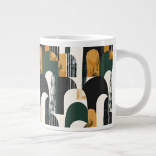 Abstract Goud Groen Zwart-Wit Extra Grote Beker