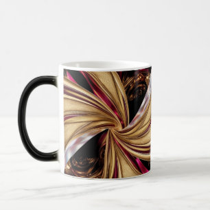 Abstract Goud Magenta Fusion Vortex Kleur Vervorme Magische Mok