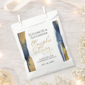 Abstract Goud Navy Blue Couples Shower Dank u Bedankzakje (Geknipt)