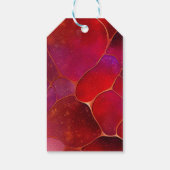 Abstract goud web over paars, violet en magenta cadeaulabel (Achterkant)