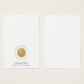 Abstract Goud Zon Handgemaakte Faux Folie Product Visitekaartje (Voorkant /achterkant)